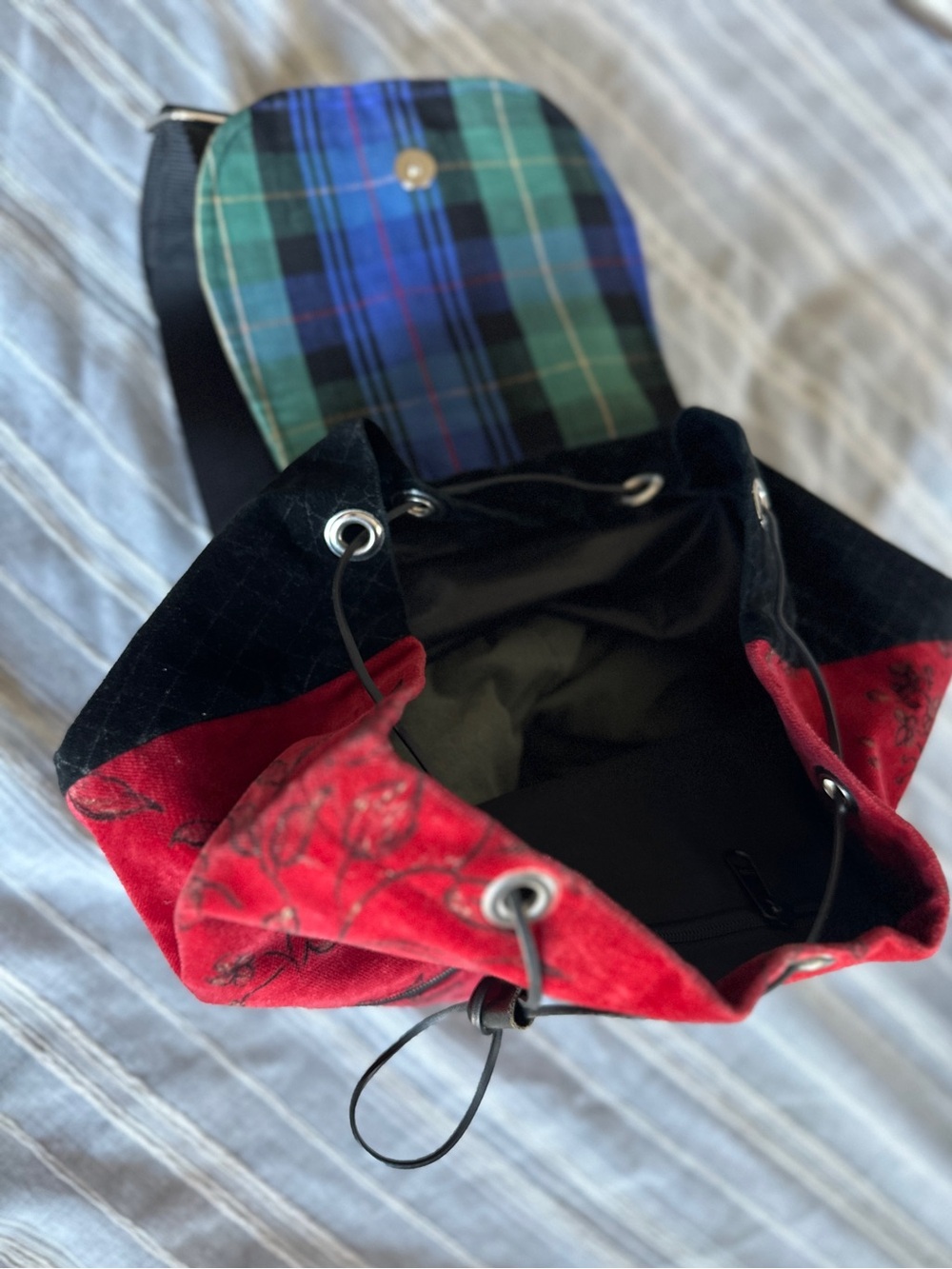 Nordic House Designs Red Velvet Bumblebee Backpack Bag - Picture 8 of 15